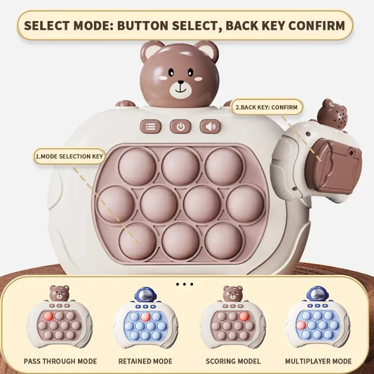 Pop Quick Push Bubbles Game Machine Kids Cartoon Fun Whac-A-Mole Squeezing Toys anti Stress Sensory Bubble Pop Fidget Toy Gifts